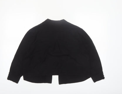 Wallis Women’s Black Knit Open Cardigan L 3/4 Sleeve Lightweight