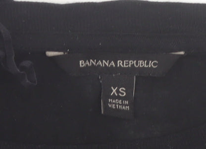 Banana Republic Women's Black XS Long Sleeve Modal Blouse