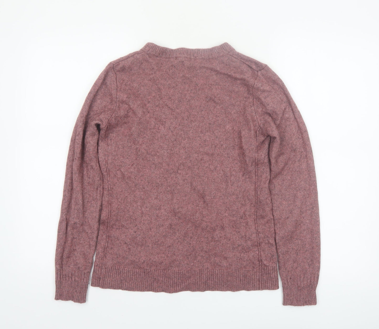 White Stuff Women’s Purple Merino Wool Blend Crew Neck Jumper Size 10
