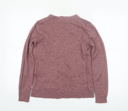 White Stuff Women’s Purple Merino Wool Blend Crew Neck Jumper Size 10