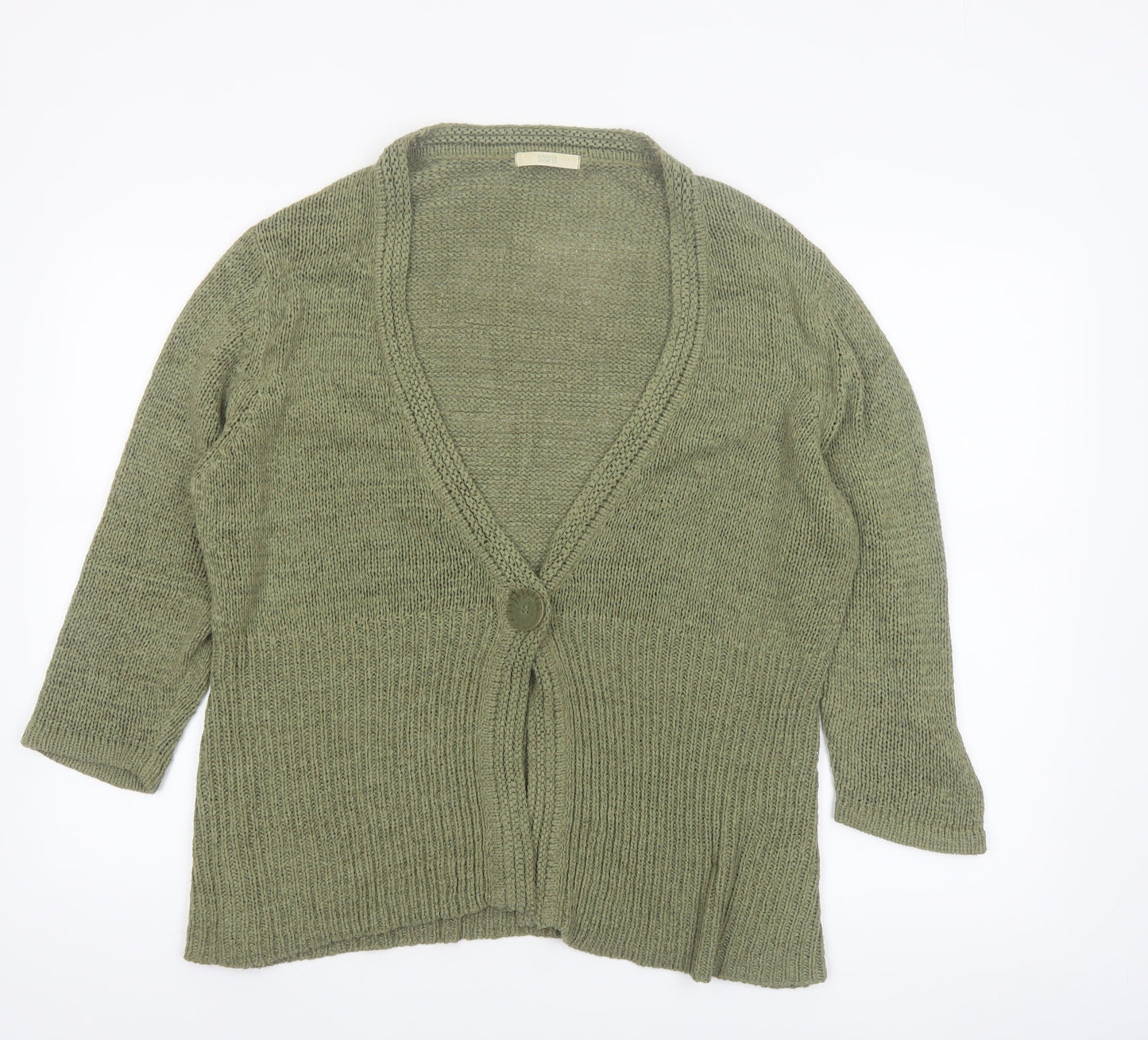 Marks and Spencer Women's Green Size 16 Knit Cardigan