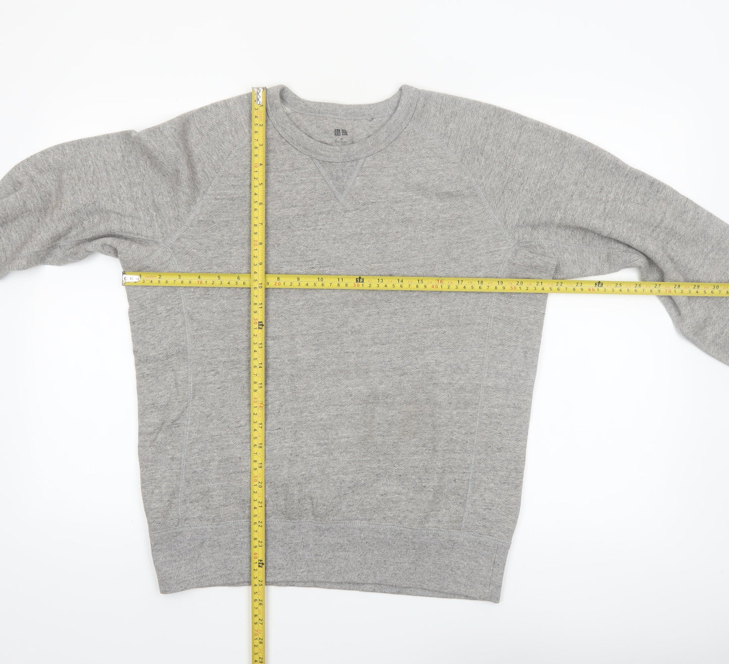 Uniqlo Men's Grey Crew Neck Pullover Sweatshirt Size M