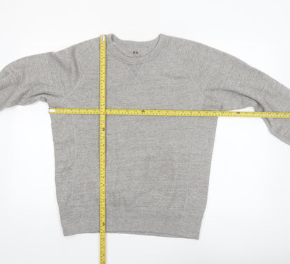 Uniqlo Men's Grey Crew Neck Pullover Sweatshirt Size M
