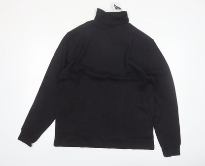 Crane Sports Men's Black Long Sleeve High Neck Training Top Size L