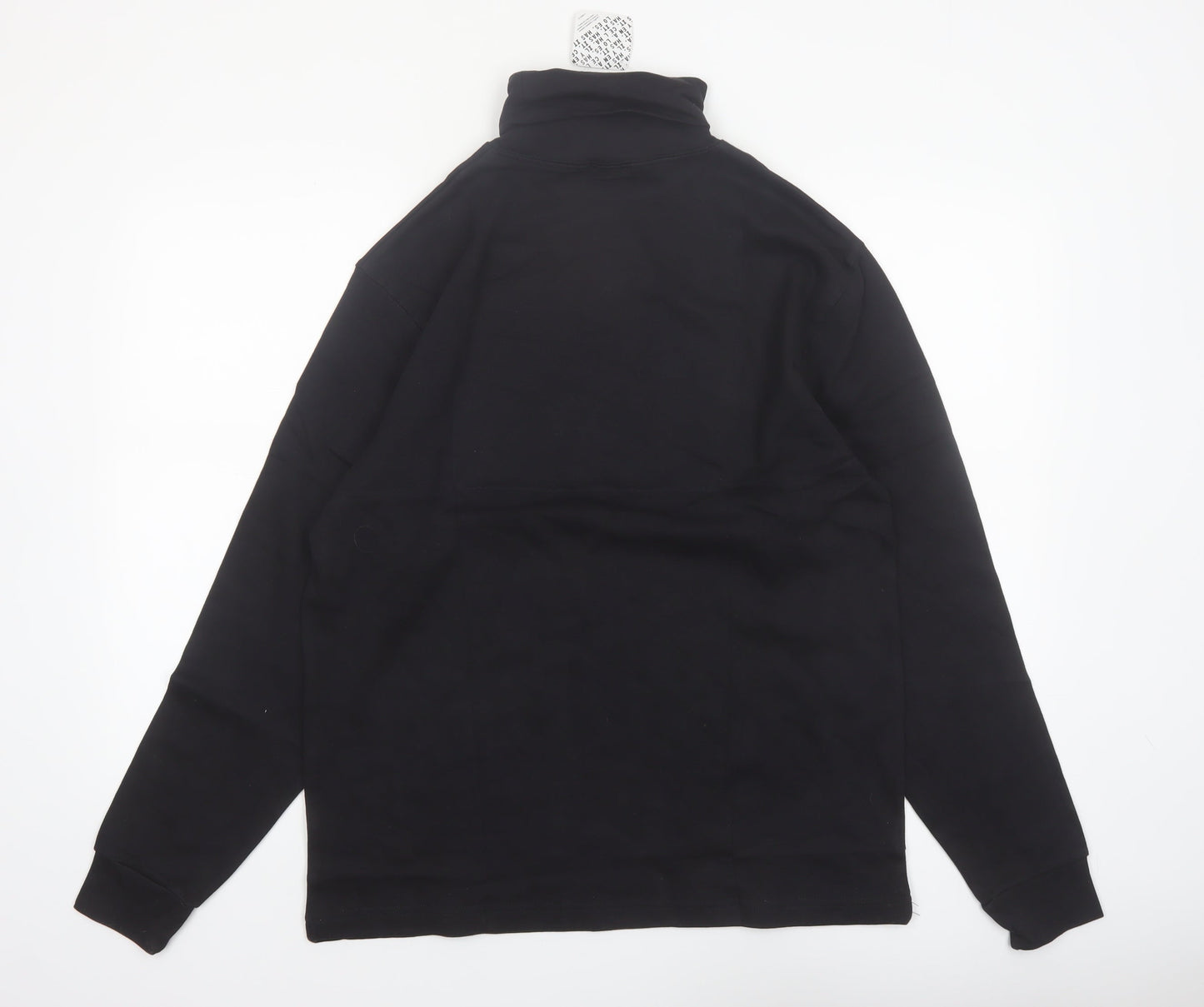 Crane Sports Men's Black Long Sleeve High Neck Training Top Size L