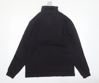 Crane Sports Men's Black Long Sleeve High Neck Training Top Size L