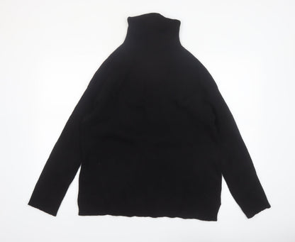 No. Eleven Women's Black Wool Cashmere Roll Neck Jumper M