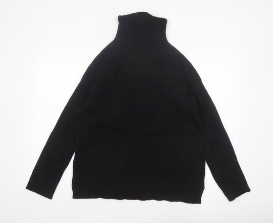 No. Eleven Women's Black Wool Cashmere Roll Neck Jumper M