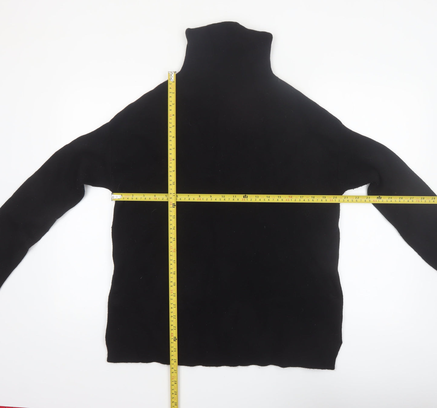 No. Eleven Women's Black Wool Cashmere Roll Neck Jumper M