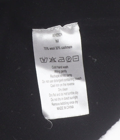 No. Eleven Women's Black Wool Cashmere Roll Neck Jumper M