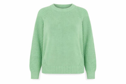 Marks and Spencer Women's Green Cotton Crew Neck Jumper L