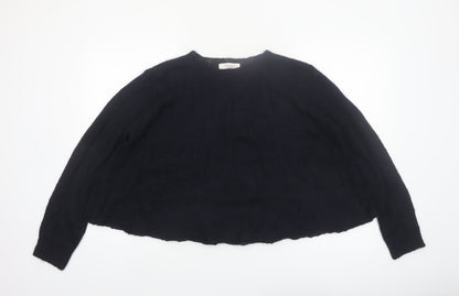 Marks and Spencer Per Una Black Mohair Blend Women's M Chunky Knit Jumper