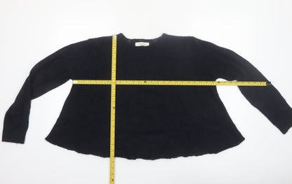 Marks and Spencer Per Una Black Mohair Blend Women's M Chunky Knit Jumper
