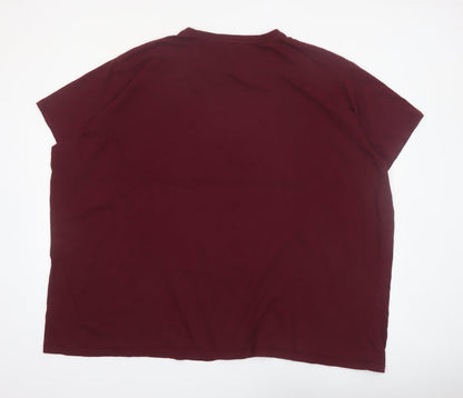 BadRhino Men's Burgundy Cotton Crew Neck Short Sleeve T-Shirt 5-6XL