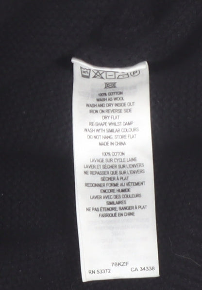 French Connection Women's Black Cotton Crew Neck Jumper Size S