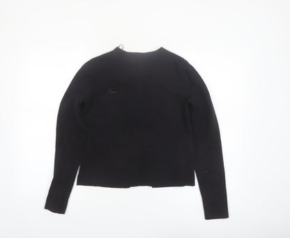 Marks and Spencer Women's Black Crew Neck Button Cardigan Size S