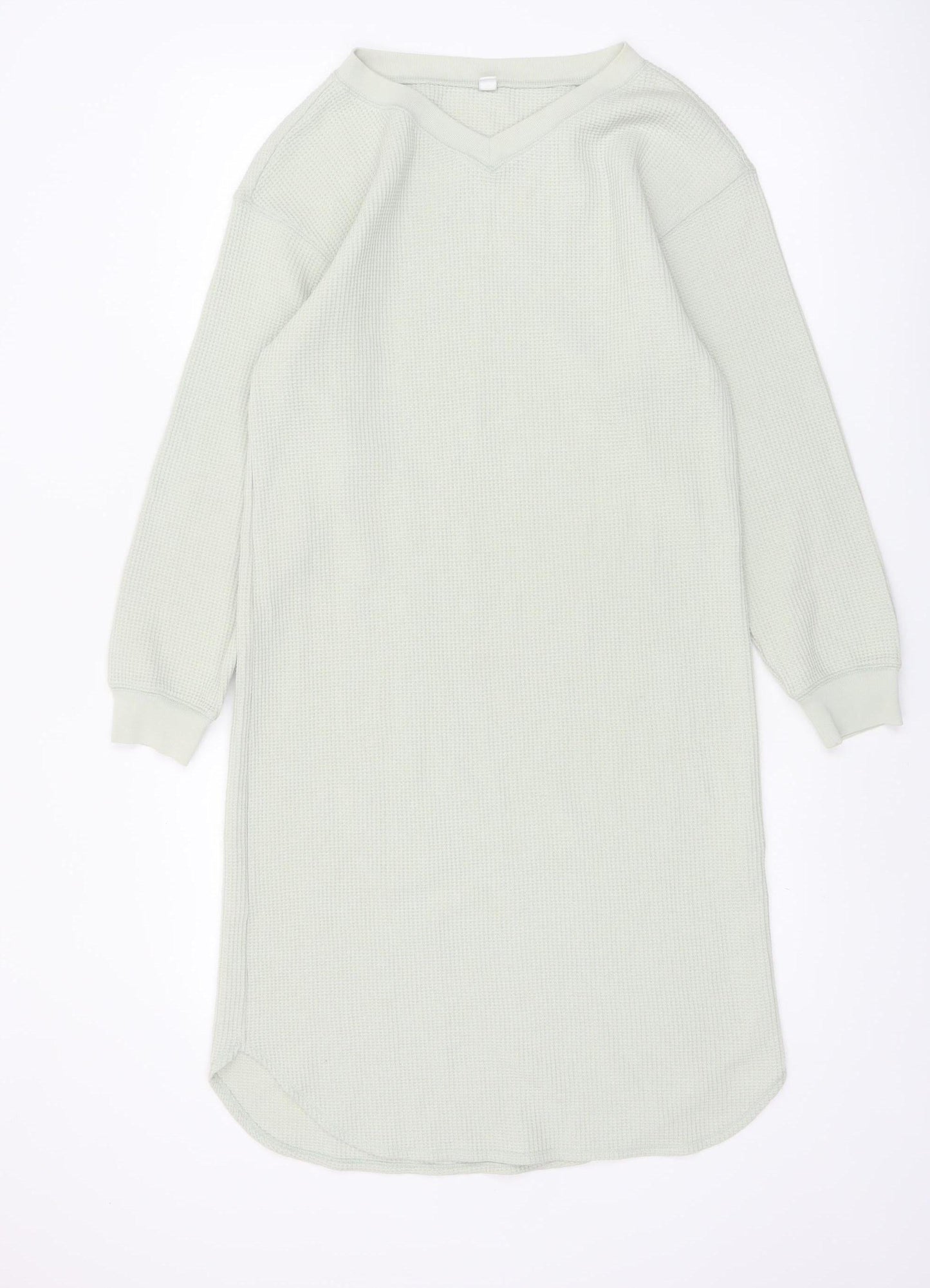 Uniqlo Women’s Grey Knit V-Neck Long Sleeve T-Shirt Dress XS