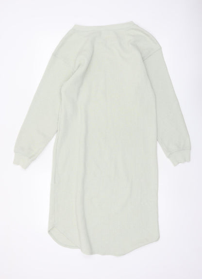 Uniqlo Women’s Grey Knit V-Neck Long Sleeve T-Shirt Dress XS