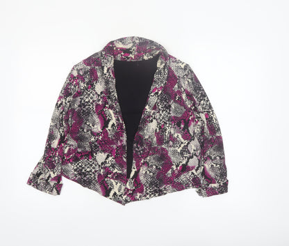 Marks and Spencer Womens Multicoloured Snake Print Blazer UK 14 Petite