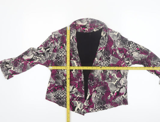 Marks and Spencer Womens Multicoloured Snake Print Blazer UK 14 Petite