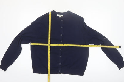 Marks and Spencer Women's Navy Blue Size 16 Cardigan Jumper