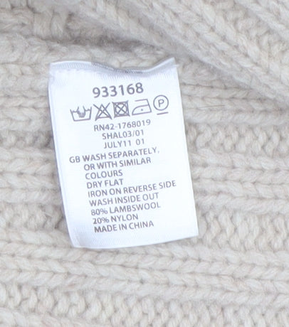 Monsoon Women’s Beige Lambswool Chunky Knit Cardigan Size S