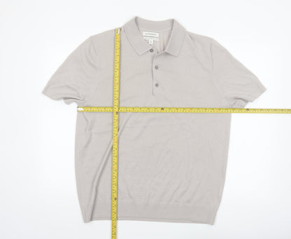 Marks and Spencer Autograph Men’s Beige Merino Wool Polo XL