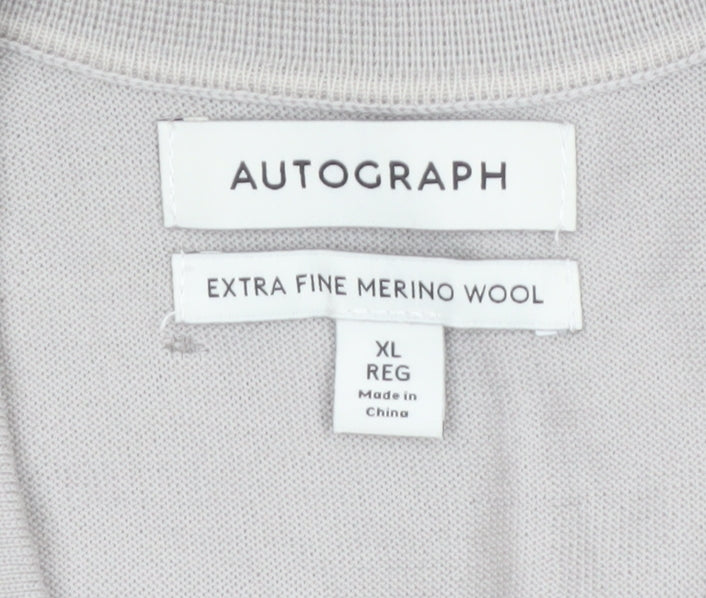 Marks and Spencer Autograph Men’s Beige Merino Wool Polo XL
