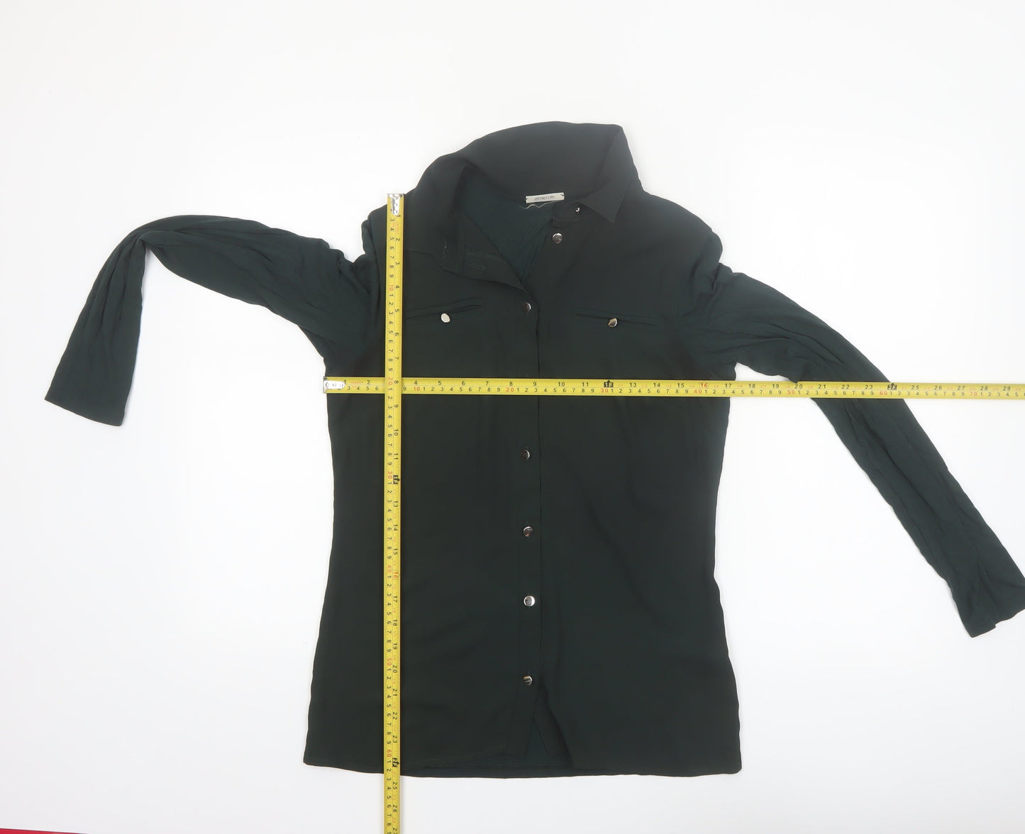 Intimissimi Women's Black Button-Up Long Sleeve Shirt Size S