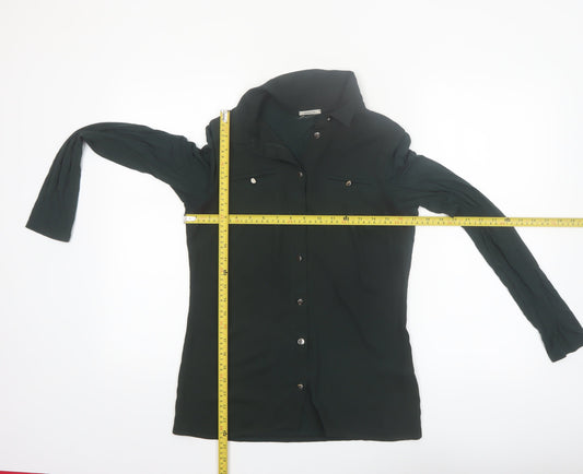 Intimissimi Women's Black Button-Up Long Sleeve Shirt Size S