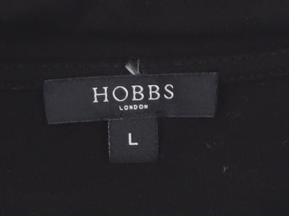 Hobbs Women’s Black Long Sleeve Viscose Scoop Neck Top Size L