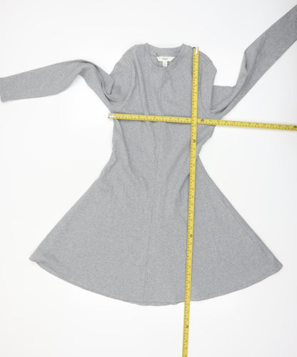 Marks and Spencer Women’s Grey Fit & Flare Long Sleeve Jersey Dress Size 8