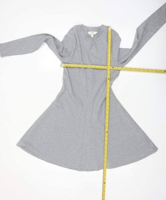 Marks and Spencer Women’s Grey Fit & Flare Long Sleeve Jersey Dress Size 8