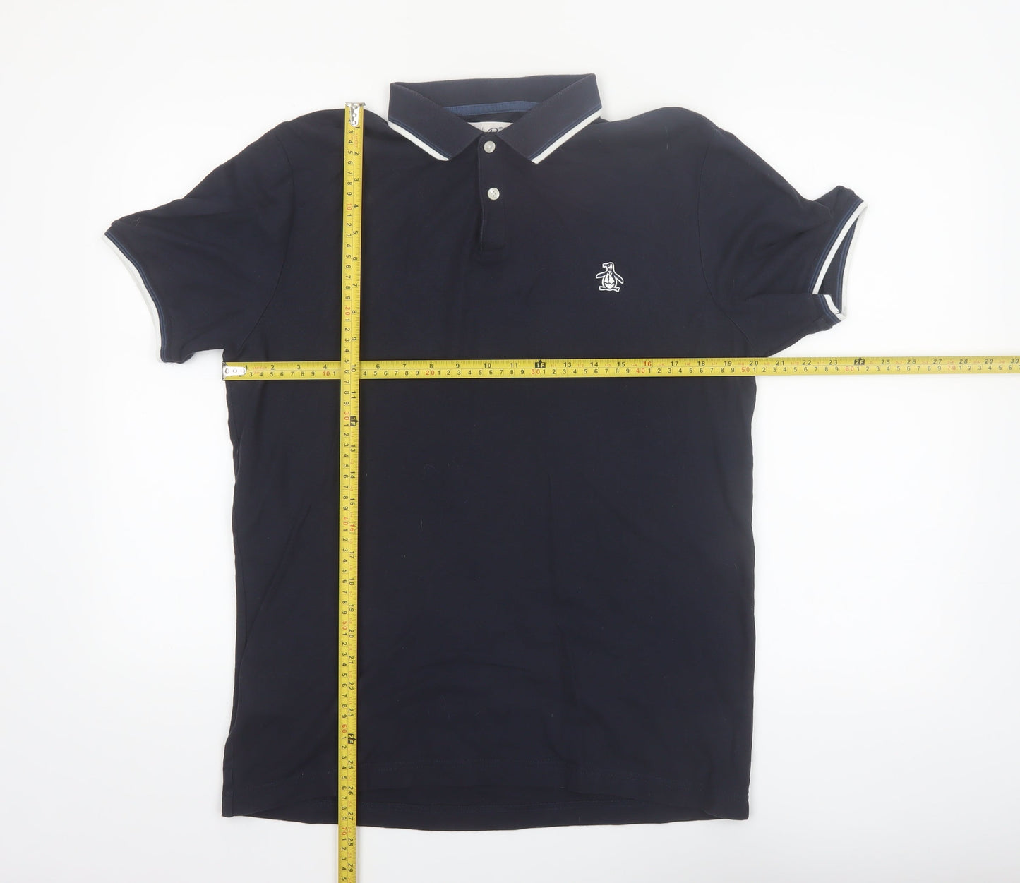 Original Penguin Men’s Black Cotton Polo Shirt M Short Sleeve Classic Fit