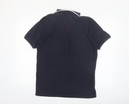 Original Penguin Men’s Black Cotton Polo Shirt M Short Sleeve Classic Fit