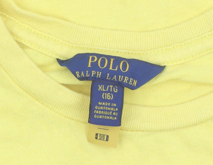 Polo Ralph Lauren Boys Yellow Long Sleeve Cotton T-Shirt XL (16)