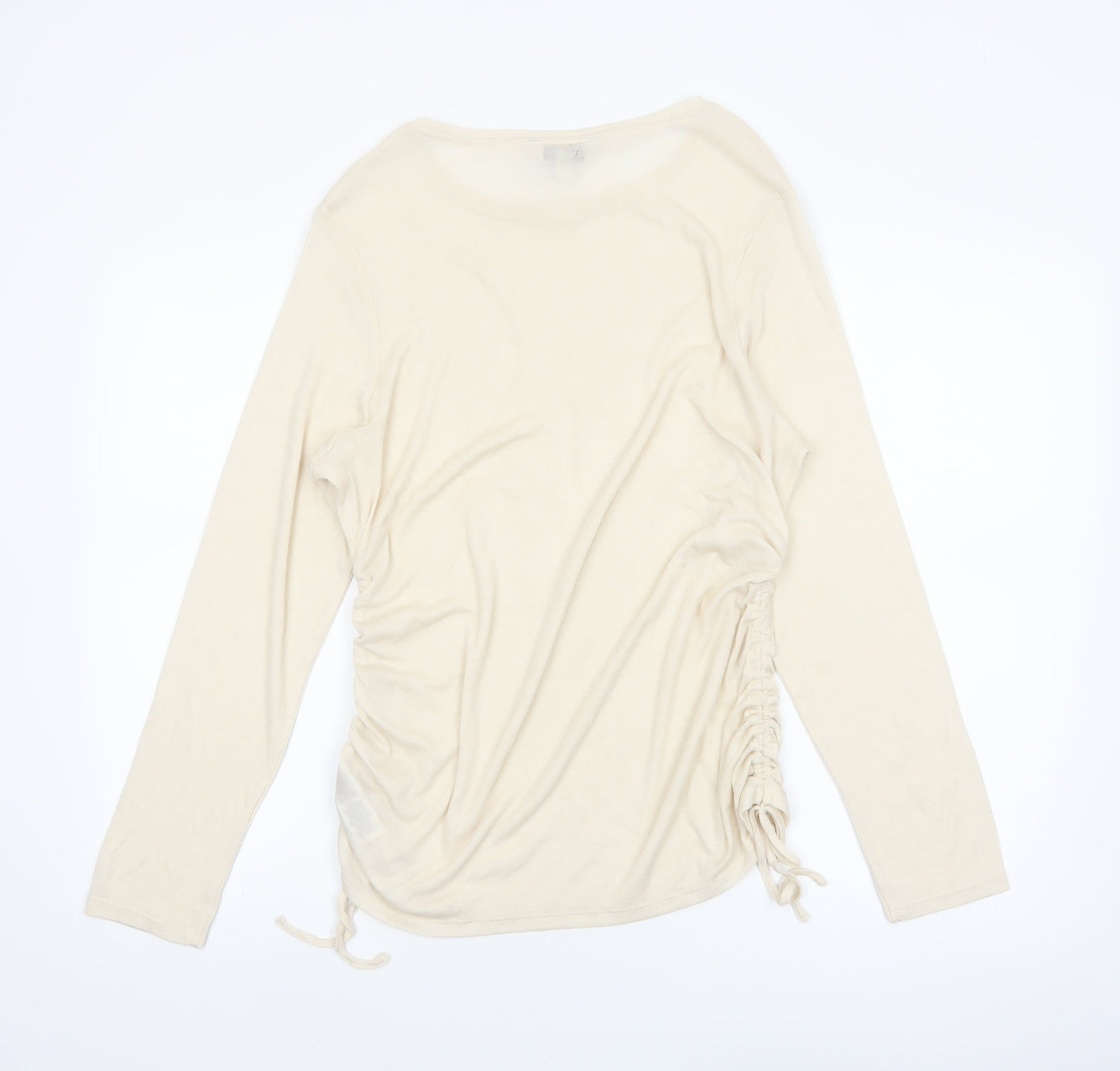 Marks and Spencer Women’s Ivory Long Sleeve Jersey Top Size 18