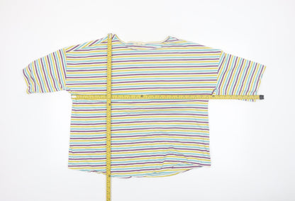 Seasalt Cornwall Women’s Multicoloured Striped Organic Cotton T-Shirt UK 18