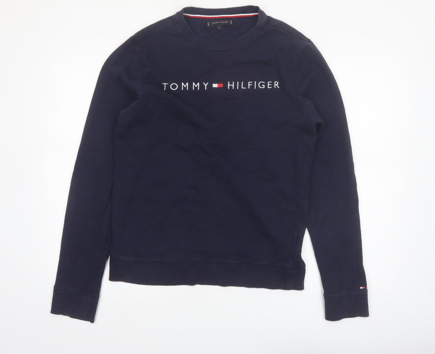 Tommy Hilfiger Men's Blue Logo Pullover Sweatshirt M