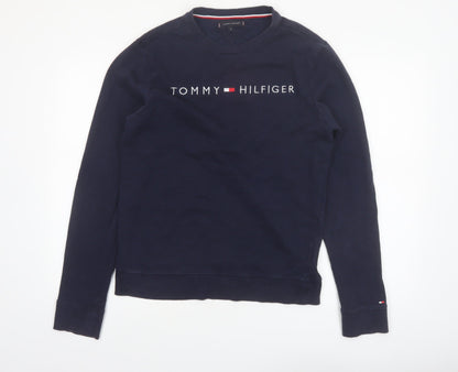 Tommy Hilfiger Men's Blue Logo Pullover Sweatshirt M