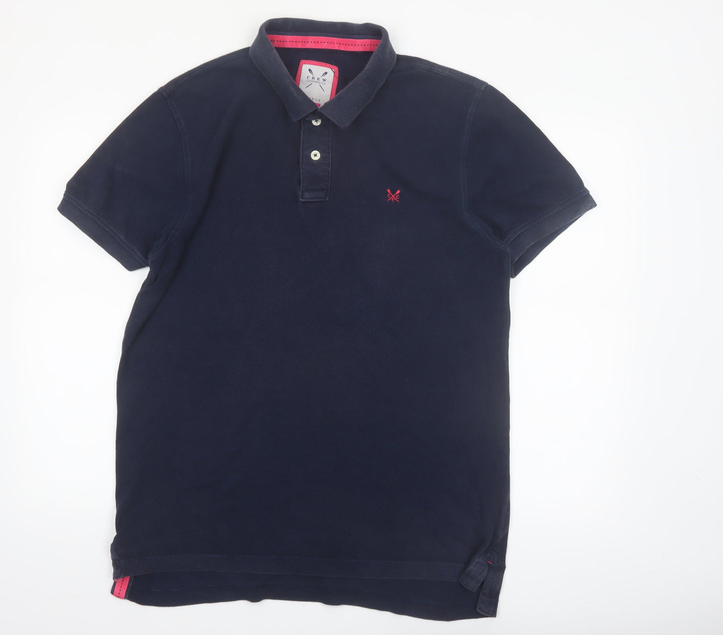 Crew Clothing Co. Men's Blue Cotton Polo Shirt L Classic Style