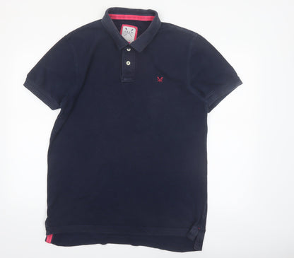 Crew Clothing Co. Men's Blue Cotton Polo Shirt L Classic Style