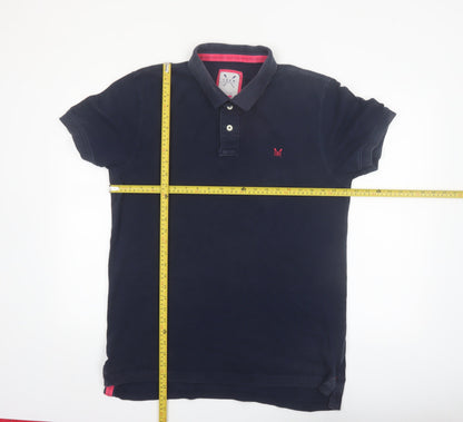 Crew Clothing Co. Men's Blue Cotton Polo Shirt L Classic Style