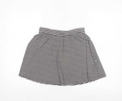 Kling Women’s Navy Striped A-Line Skirt Size 8 Stretch Jersey