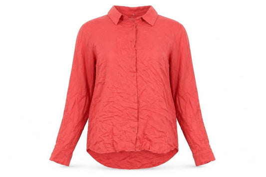 Uniqlo Womens Pink Long Sleeve Viscose Button-Up Shirt S