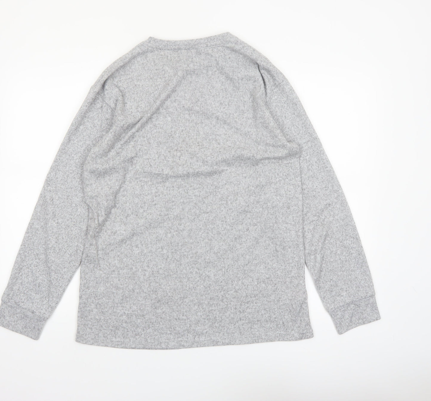 LTS Women's Grey Sequin Star Long Sleeve Tall Jersey Top UK 12