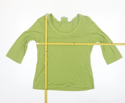 Marks and Spencer Per Una Green 3/4 Sleeve Women’s T-Shirt Size 16