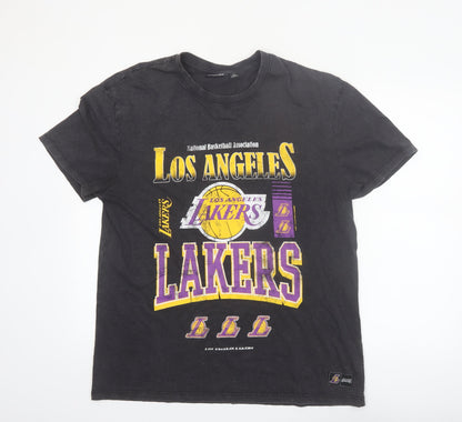 NBA Los Angeles Lakers Black Cotton Men's Medium Graphic T-Shirt