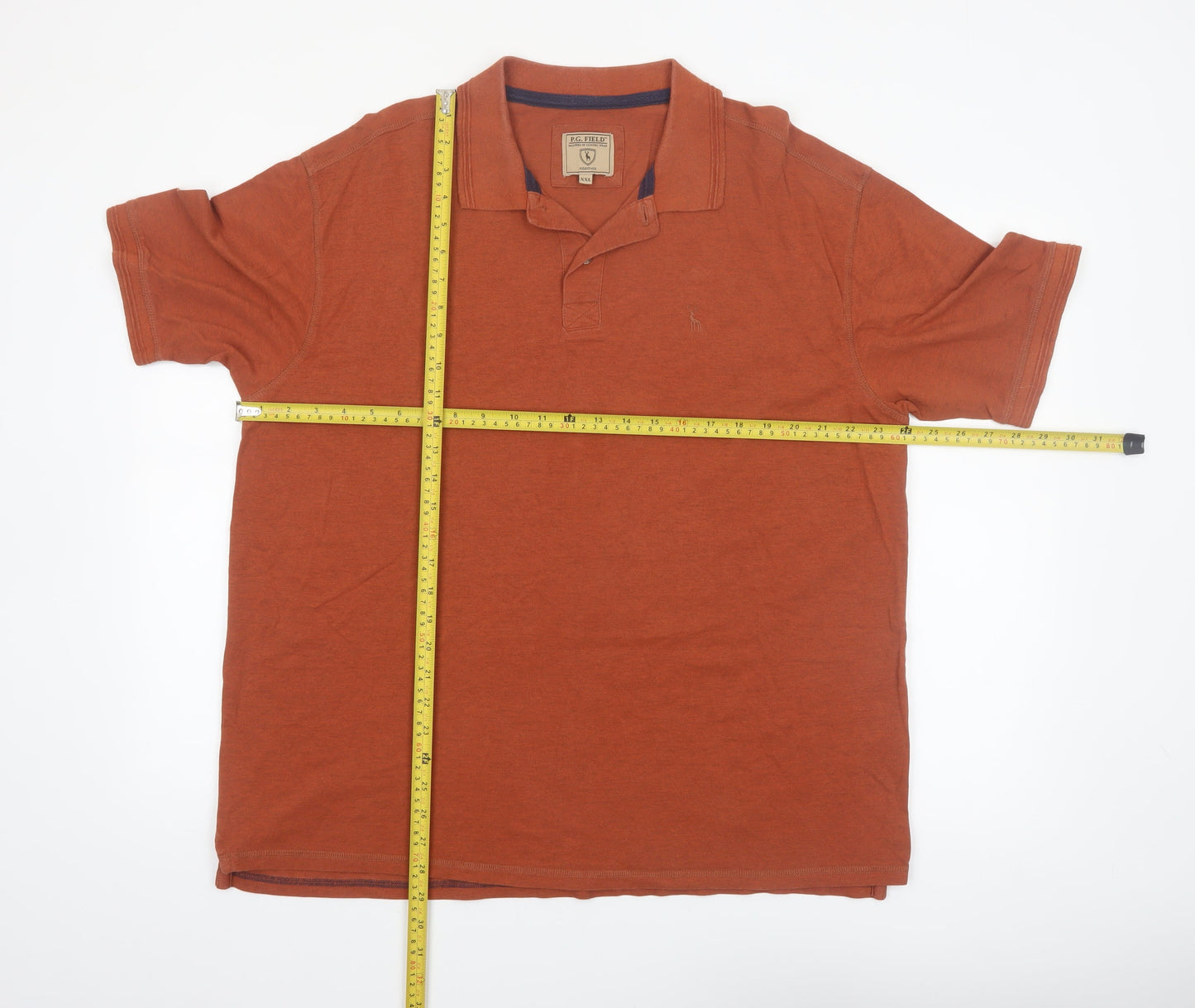 P.G. Field Men's Brown 2XL Cotton Heritage Polo Shirt