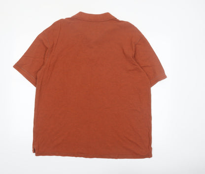 P.G. Field Men's Brown 2XL Cotton Heritage Polo Shirt